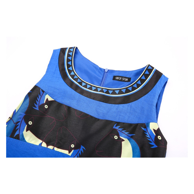 Fashion Trend Personality Stitch Hit Color Vest Dress | VoguesUs