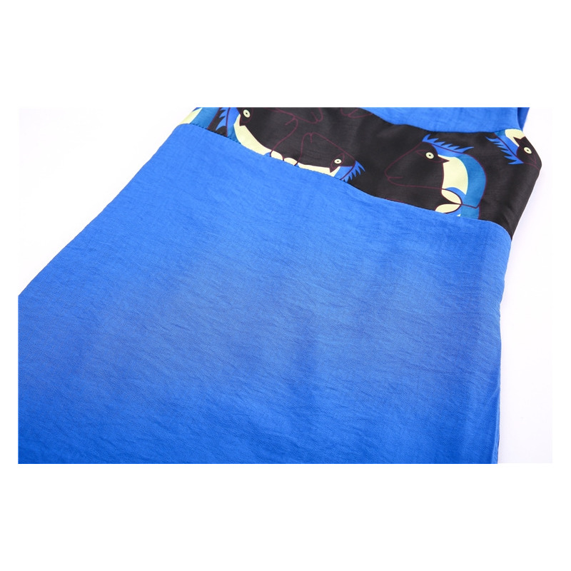 Fashion Trend Personality Stitch Hit Color Vest Dress | VoguesUs