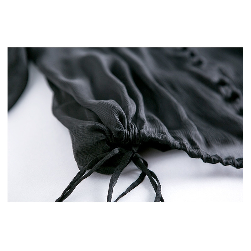 Modische Mulberry Silk Transparent Zwei Stück Shirt | VoguesUs