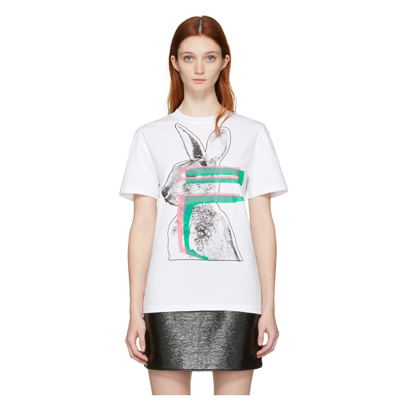 Fashion Personality Simple Cute Rabbit Print Short Sleeve | VoguesUs