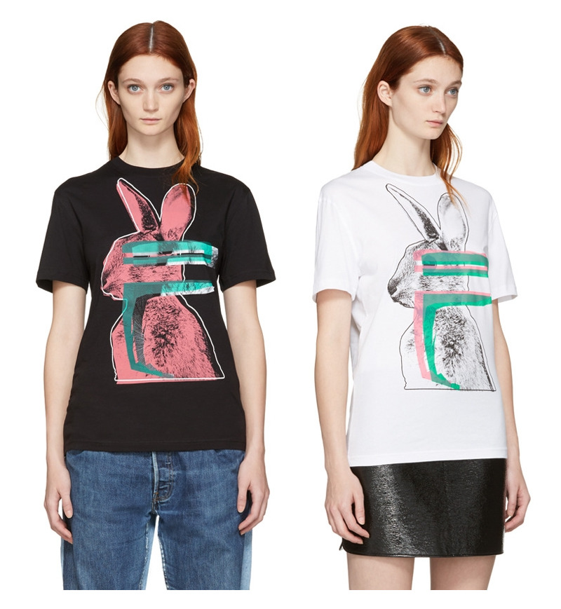 Fashion Personality Simple Cute Rabbit Print Short Sleeve | VoguesUs