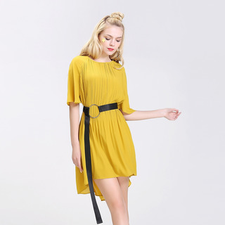Fashion Einfache Freizeit-Langer Saum-Ring Kleid | VoguesUs