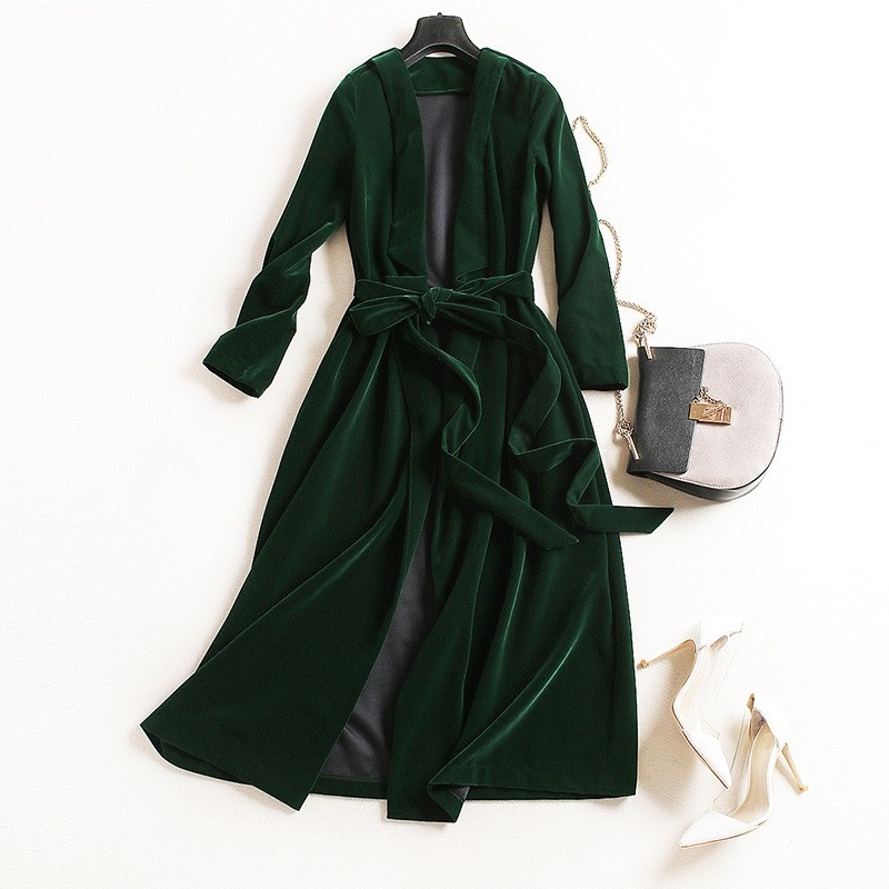 Elegant Zu High-End-Atmosphäre Samt Reifen Kleid | VoguesUs