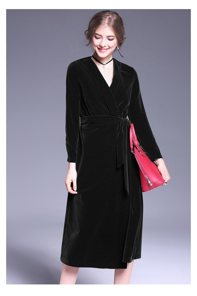 Elegant Zu High-End-Atmosphäre Samt Reifen Kleid | VoguesUs