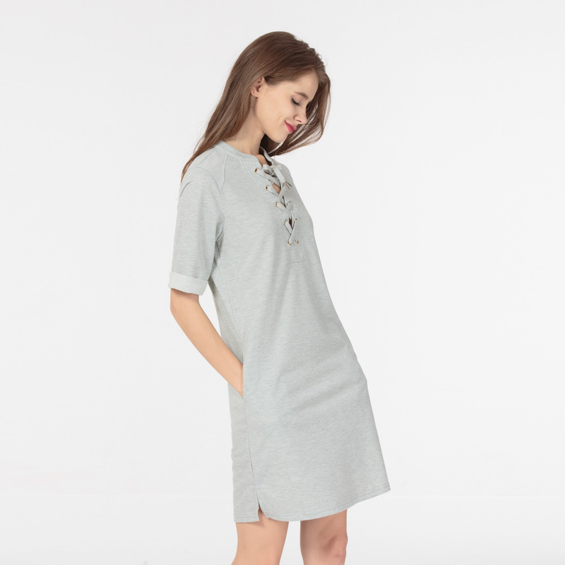 Simple And Comfortable Casual Chest Strap Dress | VoguesUs