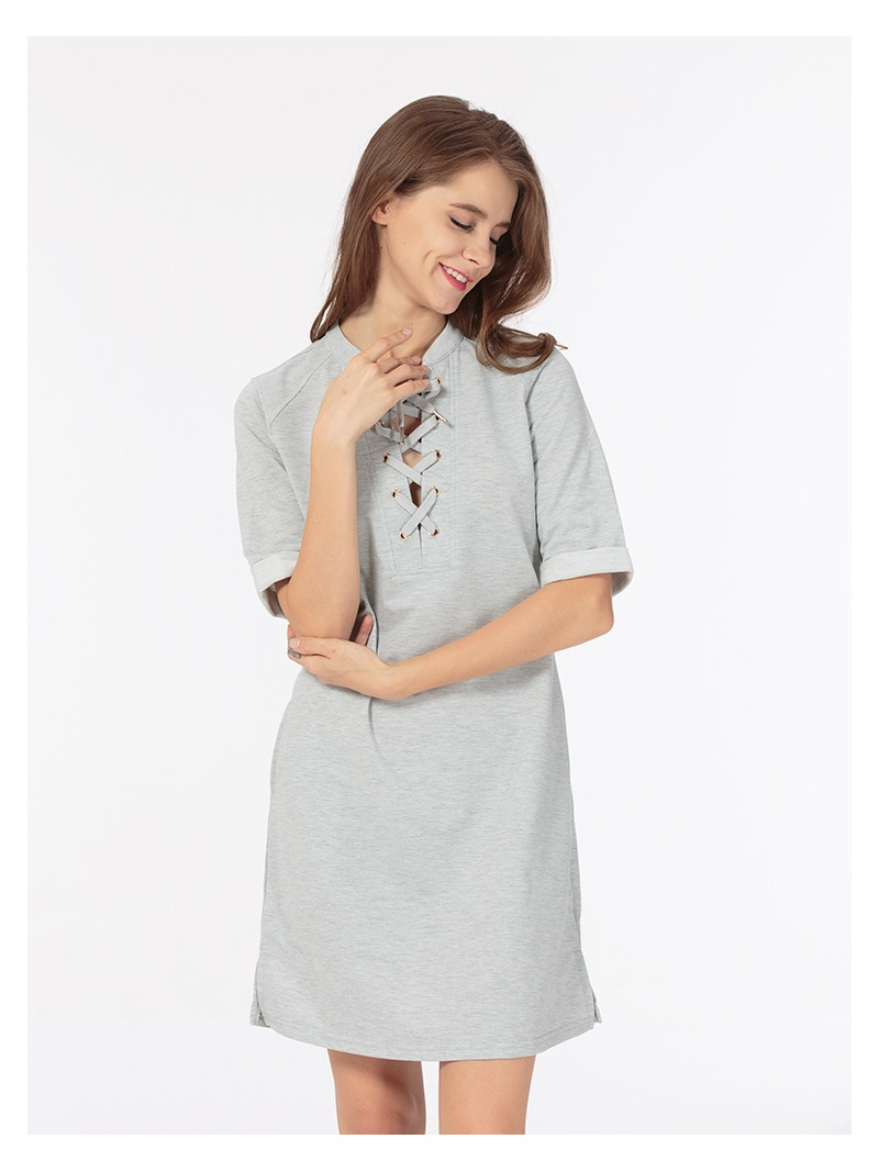 Simple And Comfortable Casual Chest Strap Dress | VoguesUs