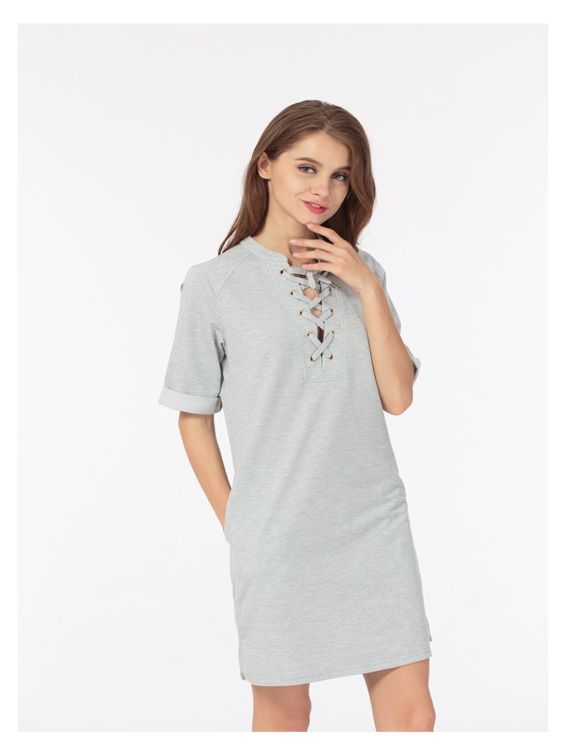 Simple And Comfortable Casual Chest Strap Dress | VoguesUs