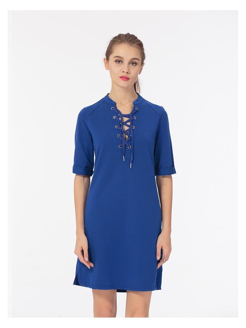Simple And Comfortable Casual Chest Strap Dress | VoguesUs
