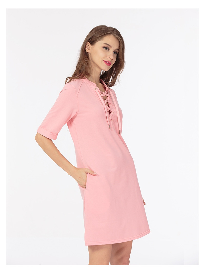 Simple And Comfortable Casual Chest Strap Dress | VoguesUs
