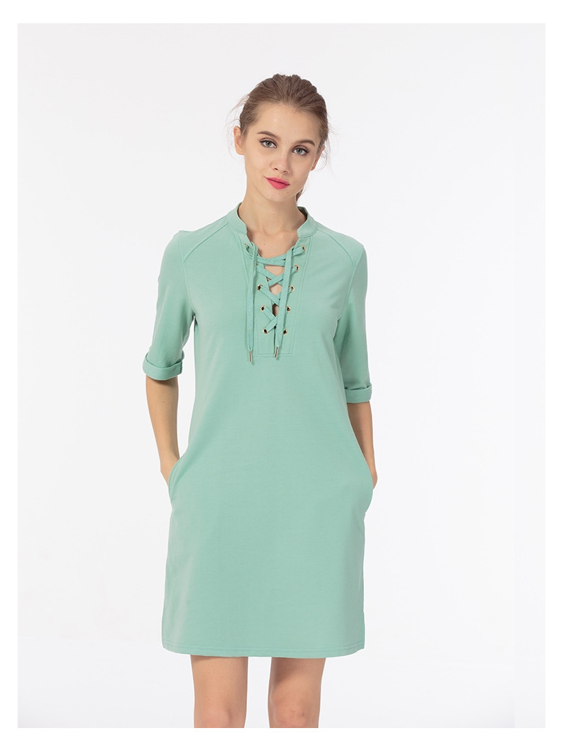 Sencillo Y Cómodo Casual Vestido De La Correa De Pecho