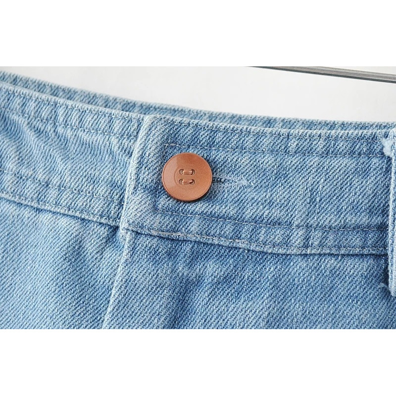 La Mode De La Dentelle Couture De Deux Tons De La Couche De Blue Jeans, Jupe Mi-Longue | VoguesUs