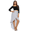 Fashion Long Stripe Triangle Midi Skirt