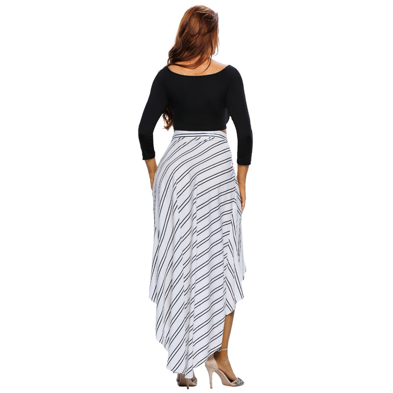 Mode Longue Bande Triangle Midi Jupe | VoguesUs