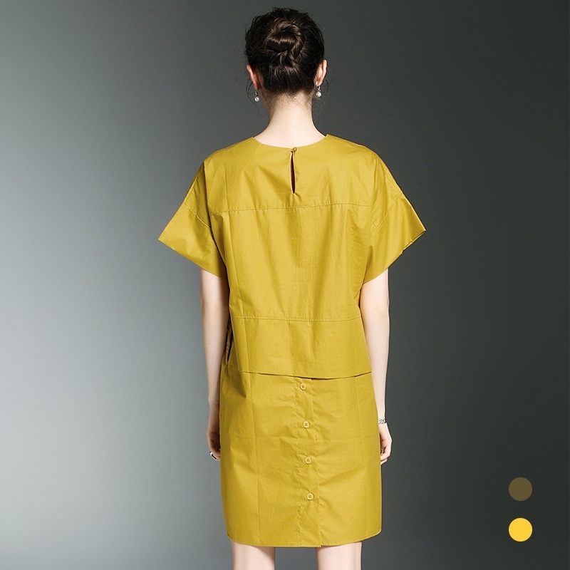 Loose Casual Round Neck Midi Dress | VoguesUs