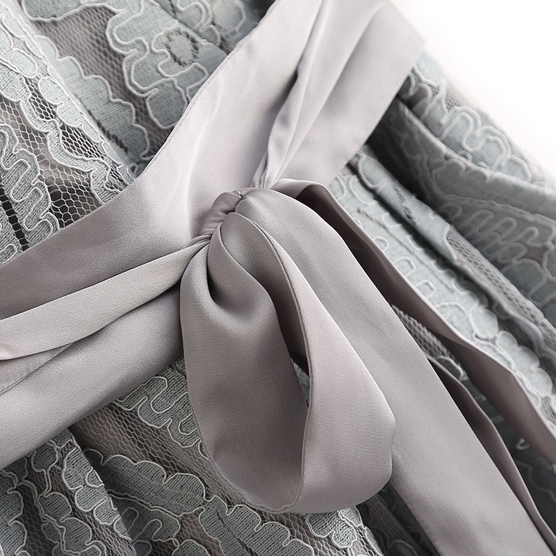 Mode V Collier De Dentelle Florale Barboteuse Avec Ceinture Cravate | VoguesUs