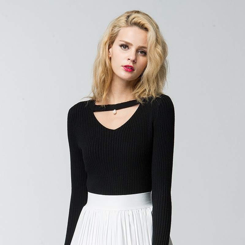 Slim Was Hollow Chest Bottoming Fashion Shirt | VoguesUs