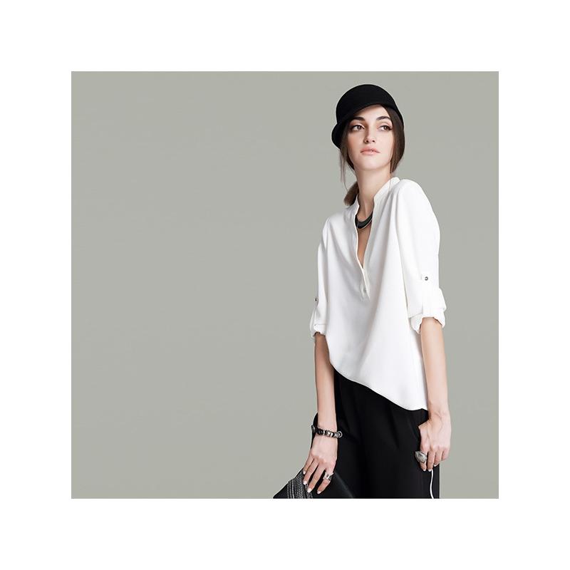 Style Simple Hlf Manches Col Haut T-Shirt | VoguesUs