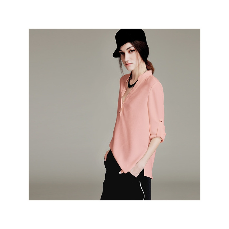 Style Simple Hlf Manches Col Haut T-Shirt | VoguesUs