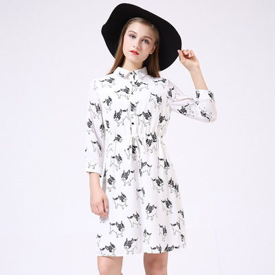 Divertido Lindo Bulldog Camisa De Vestir Con Cuello Detalle