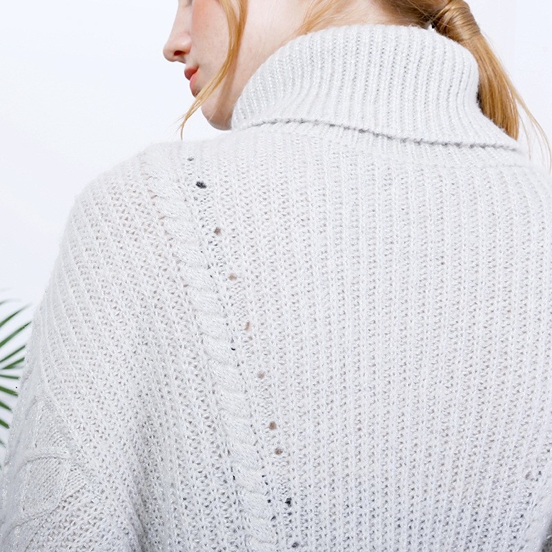 Casual-Lose-Sets Von Fledermaus Ärmel Pullover Highnecked | VoguesUs