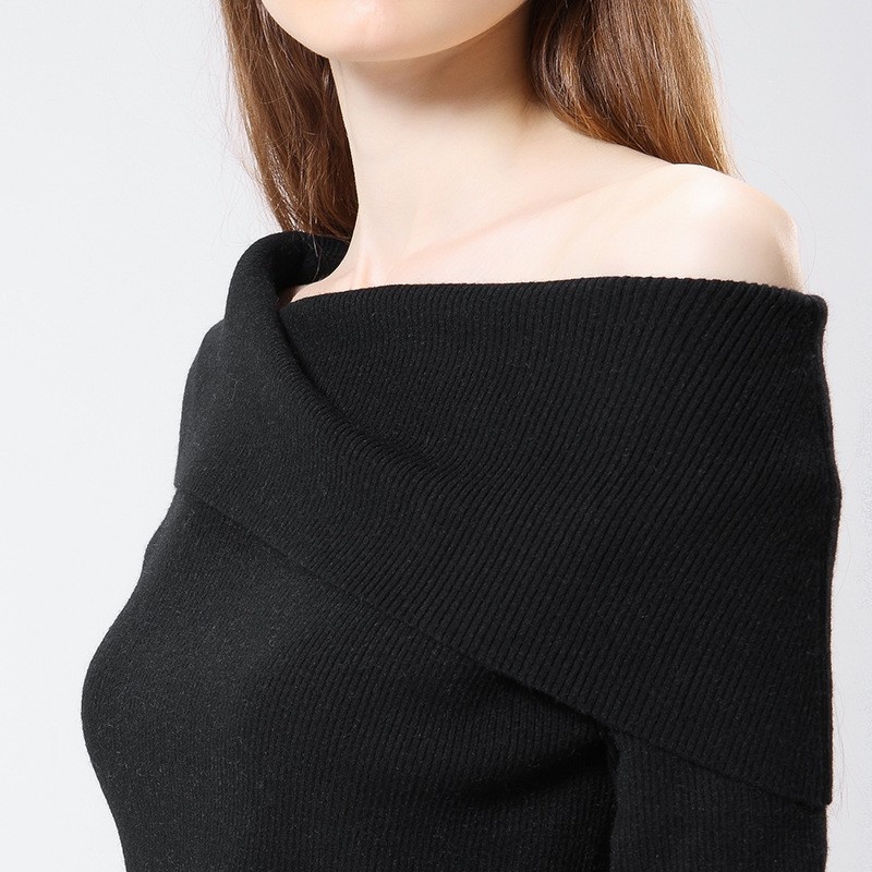 Fashion Sexy One Shoulder Knit Sweater | VoguesUs