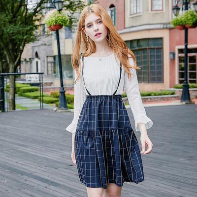 Hit Farbe Stitching-Zwei Paare Von Kleid Chiffon-Kleid | VoguesUs