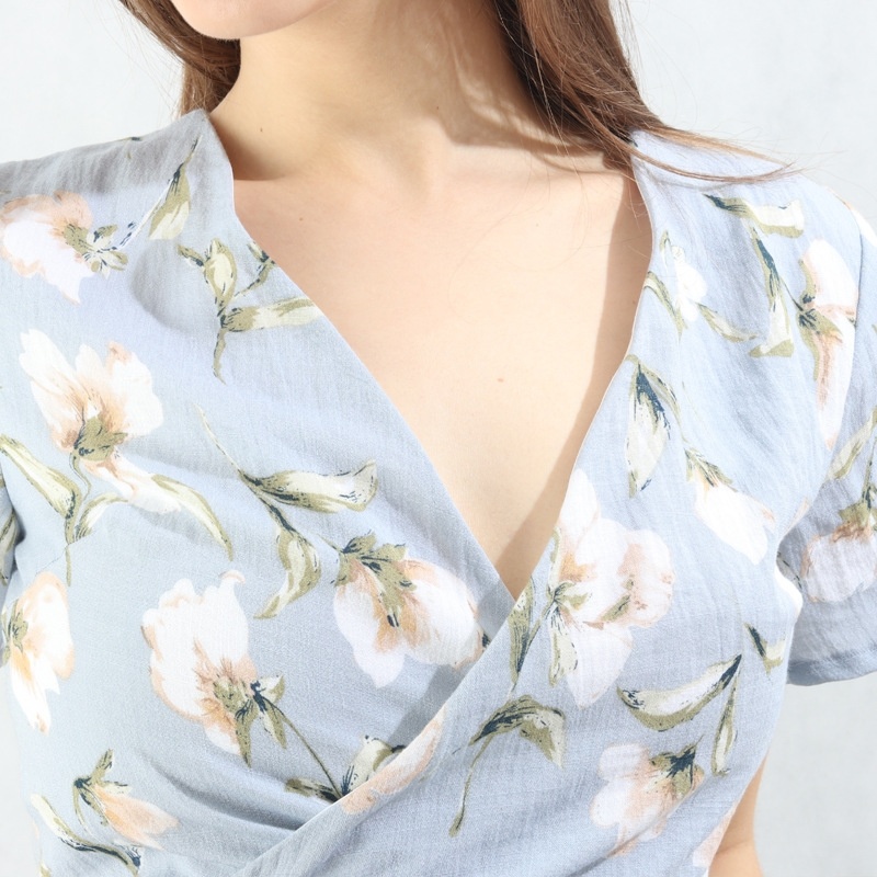 Fresh Beach Style V Neck Print Shirt And Shorts Suit | VoguesUs