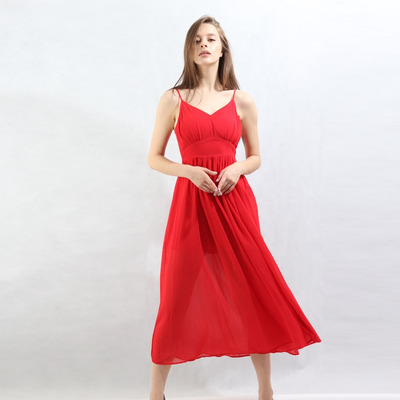 Fashion Sexy Elegant Harness V Neck Open Dress | VoguesUs