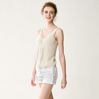 Simple V-cou Draps de Soie Tricot Harnais Gilet | VoguesUs