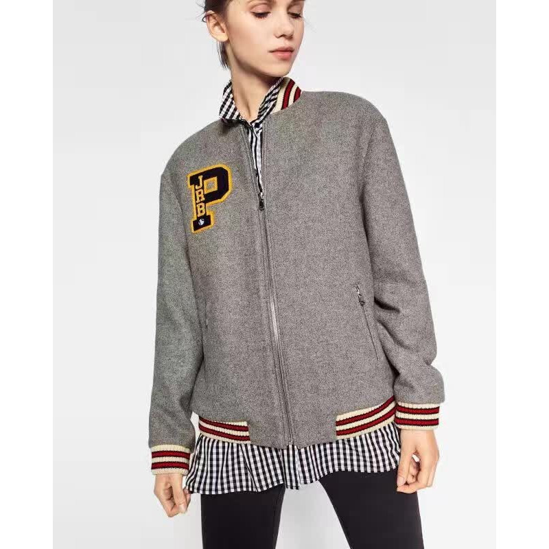 Simple Casual Fashion Stickers With Baseball Jacket | VoguesUs