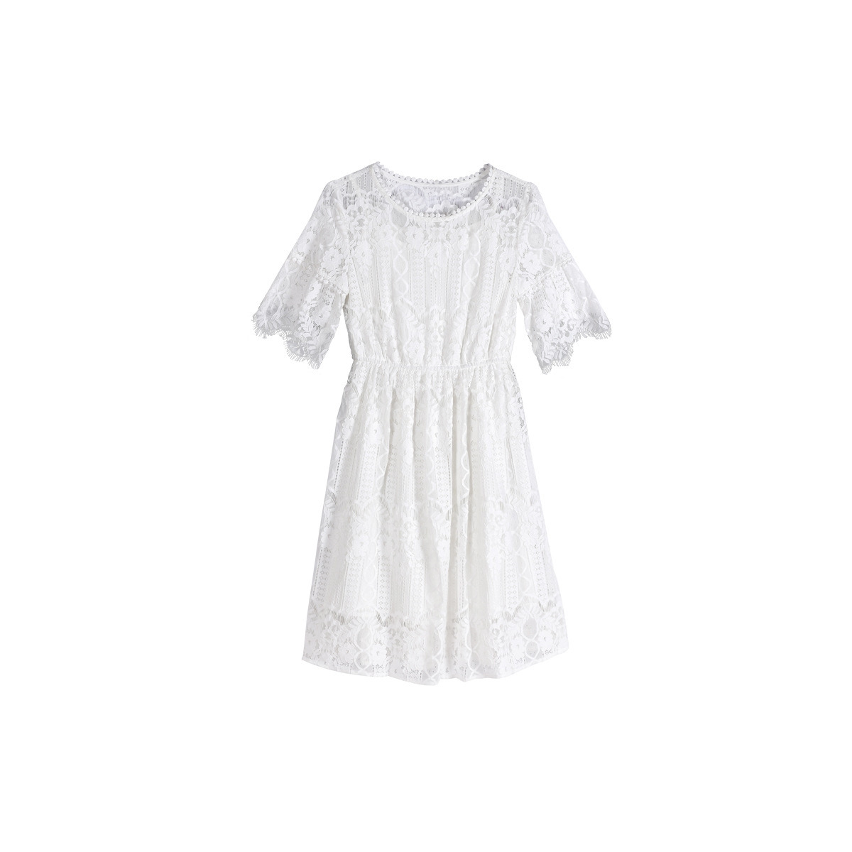 Kleider spitze mit weiße elegante ᐅ Vintage