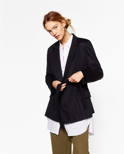 Simple Light Fashionable Lace Up Jacket | VoguesUs