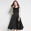 Elegant Black Sleeveless A Line Dress