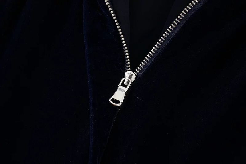 La Moda De Cuello Redondo Bordado De Terciopelo Chaqueta De Béisbol