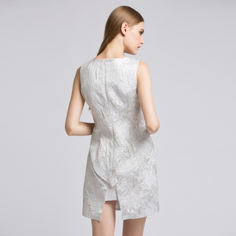 Sleeveless V Neck Slinky Vest Dress | VoguesUs