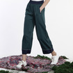 Slinky Wide Leg Spliced Trousers With Stitch Detail