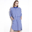 Preppy Style Checked 3/4 Sleeve Dress With Collar Detail