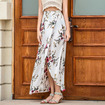 Floral Print Chiffon Wrap Maxi Skirt With Tie Waist Detail