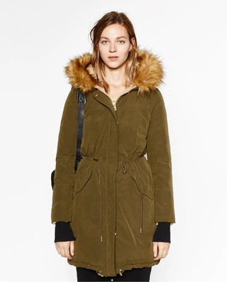 Simple Warm Wool Collar On Both Sides To Wear Down Jacket | VoguesUs