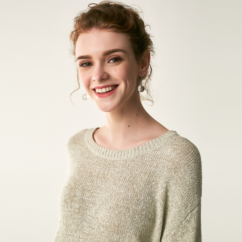 Flûte Sleeve V Neck Pull Avec Sangle De Retour Cravate | VoguesUs