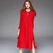 New Look Tang Style Round Collar Mxi Coat With Side Split