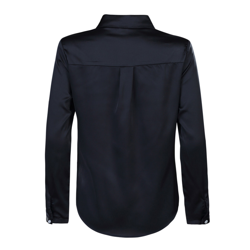 Bureau De Style Gris Dim Slim À Manches Longues T-Shirt | VoguesUs