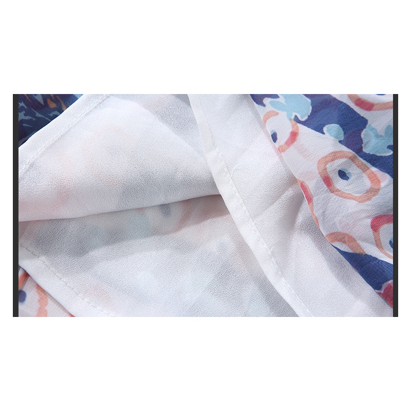 Estampado Floral Cuello Redondo Sin Mangas De Una Línea De Vestido