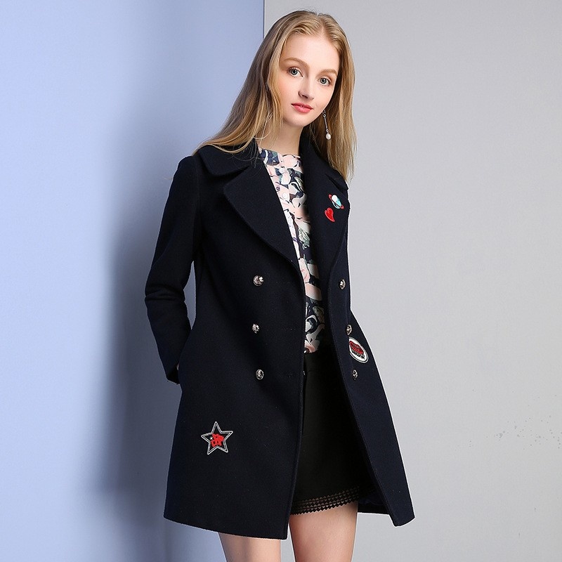 Le Plaisir De La Mode Classique Trench Coat Manteau De Laine Avec