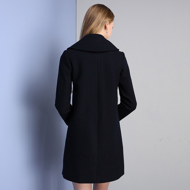 Fun Fashion Classic Trench Coat Wool Coat With Embroidery Detail |