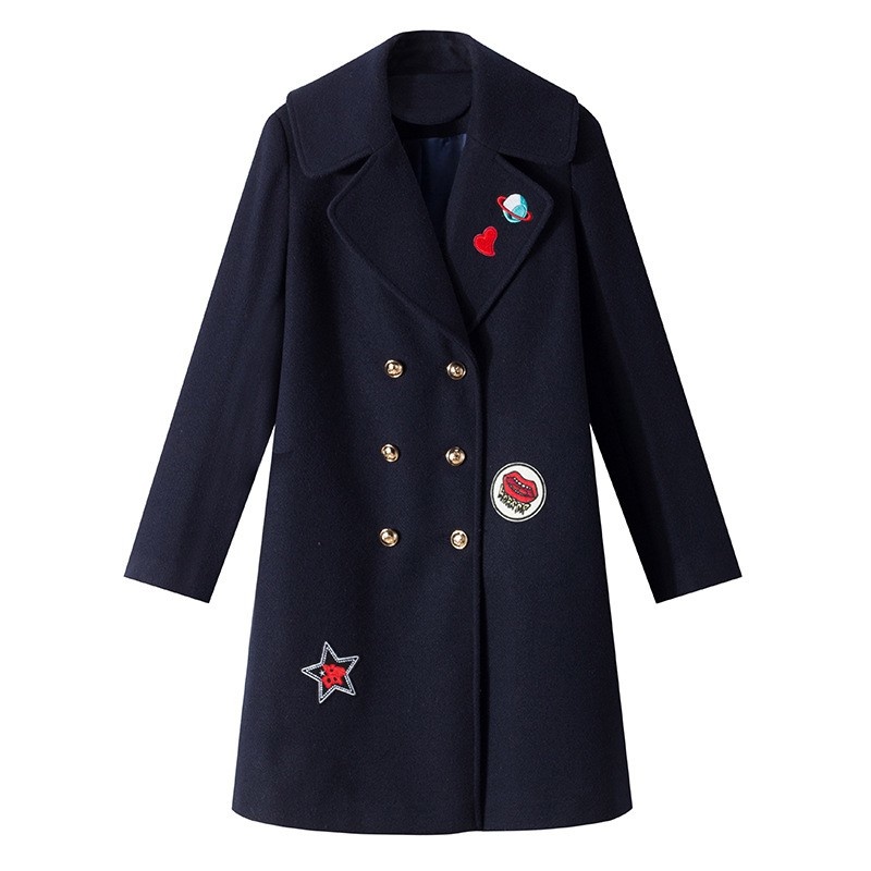 La Diversión De La Moda Clásico Trench Abrigo De Lana Con Detalle De