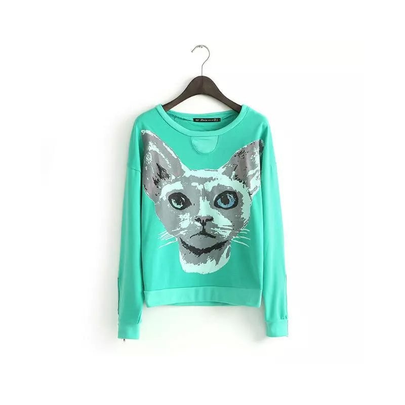 Schöne Katzen Locker Lässig Sweatshirt | VoguesUs