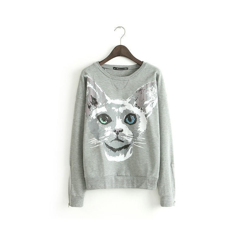 Schöne Katzen Locker Lässig Sweatshirt | VoguesUs