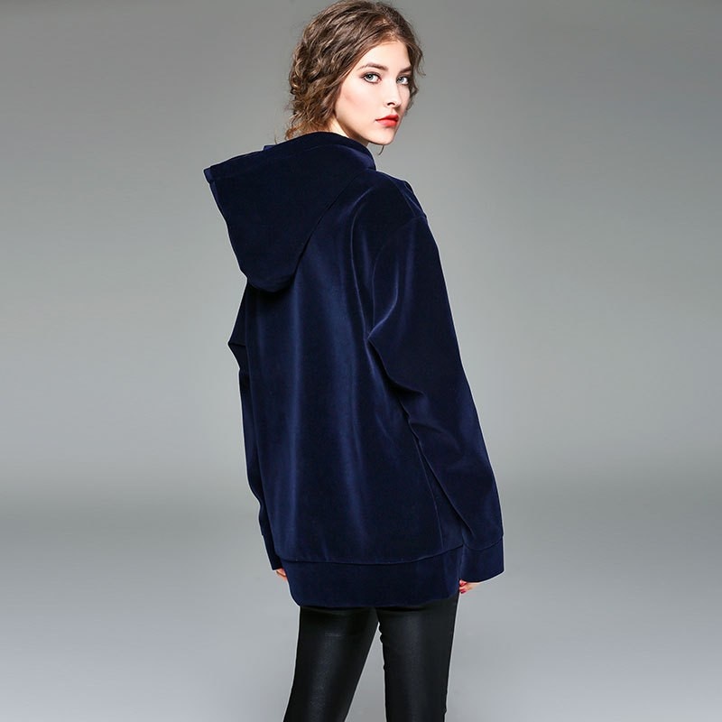 Super Schöner Kampf Velvet Kapuzen-Pullover | VoguesUs