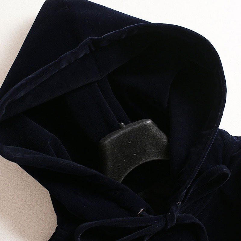 Super Schöner Kampf Velvet Kapuzen-Pullover | VoguesUs